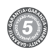 Logo z napisem "5 lat gwarancji