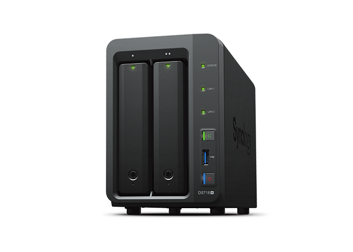 Serwer NAS Synology z dwoma dyskami.